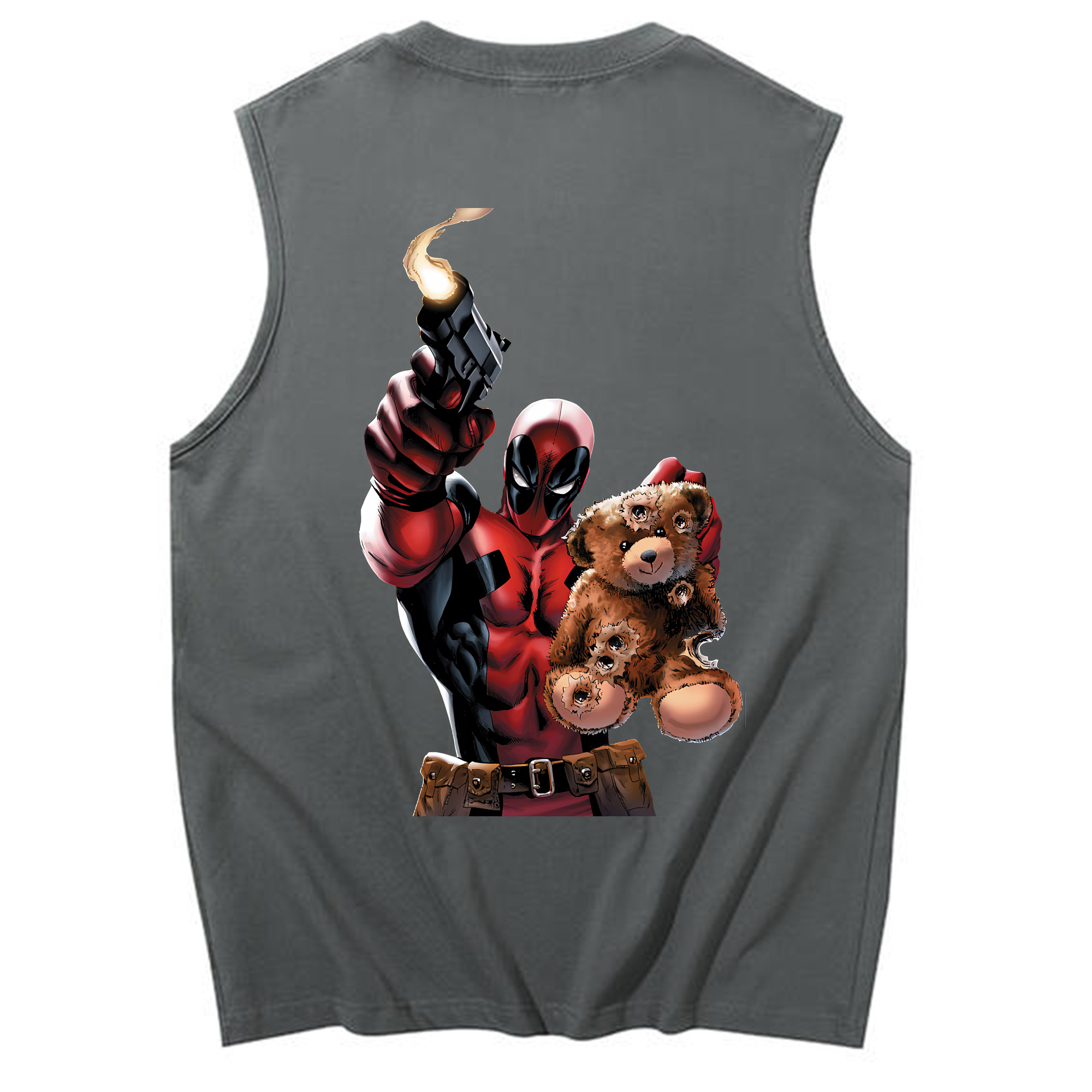 （画像用） Deadpool デッドプール コットン100％タンクトップ（背面プリント）